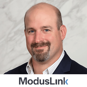 executive search success at moduslink. Professional photo of its new Senior vice president human resources. A. J. Wesseler wearing a suit jacket.